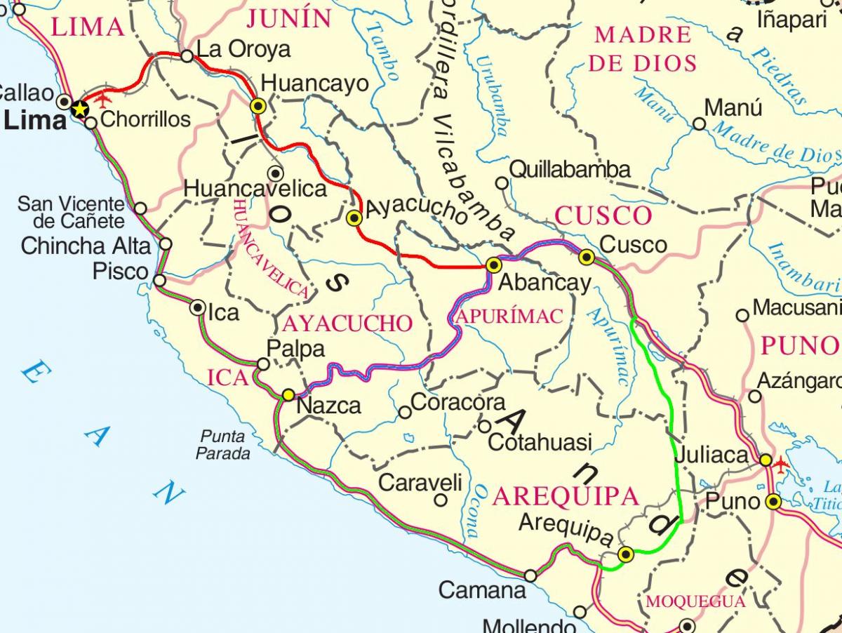 mapa de cusco, Perú