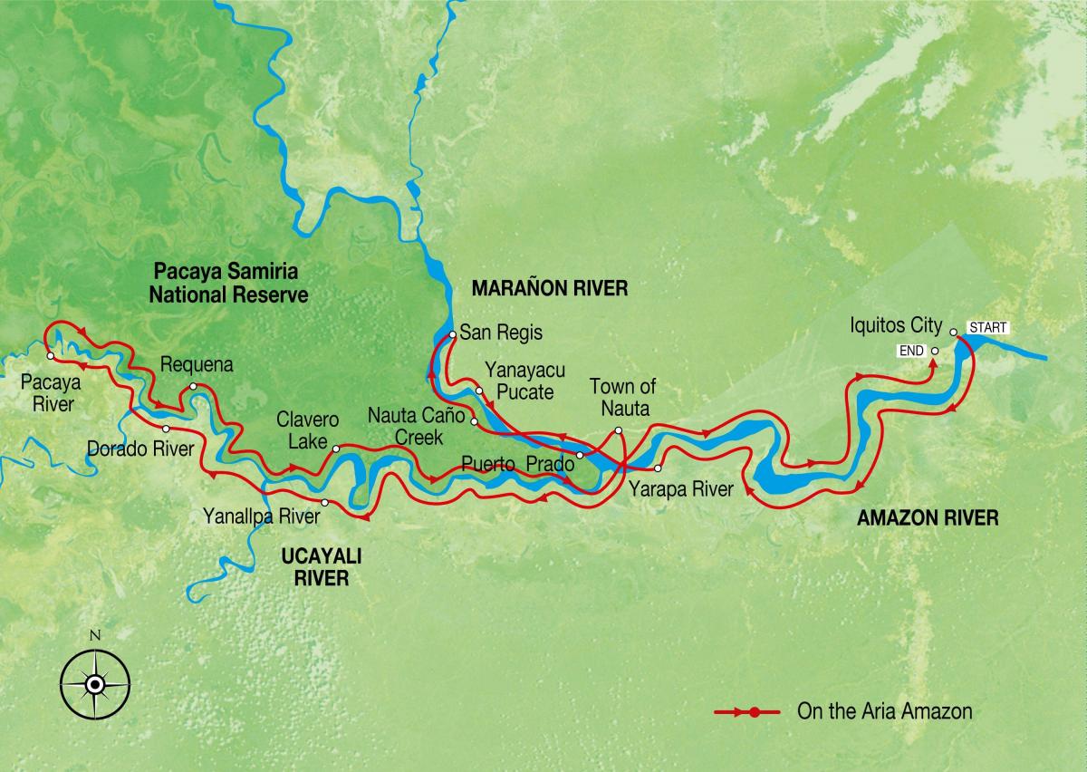 mapa del río amazonas Perú