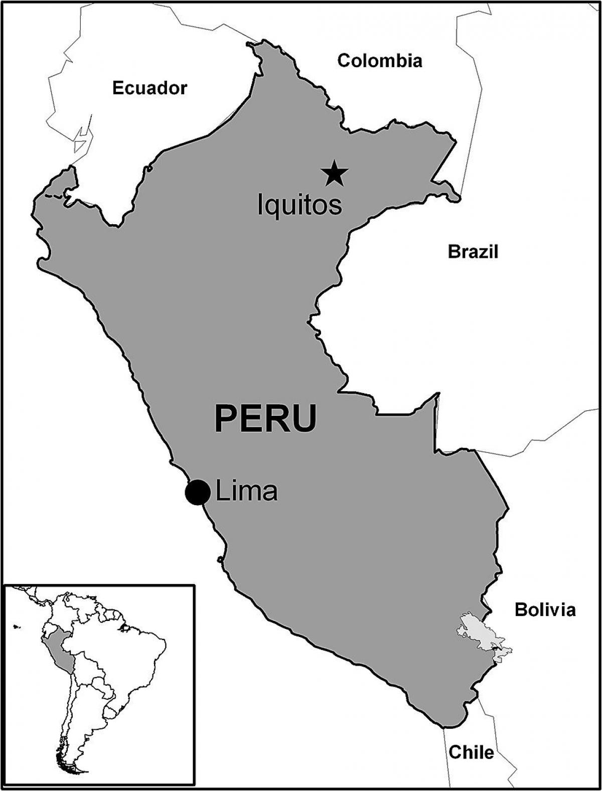 mapa de la ciudad de iquitos Perú