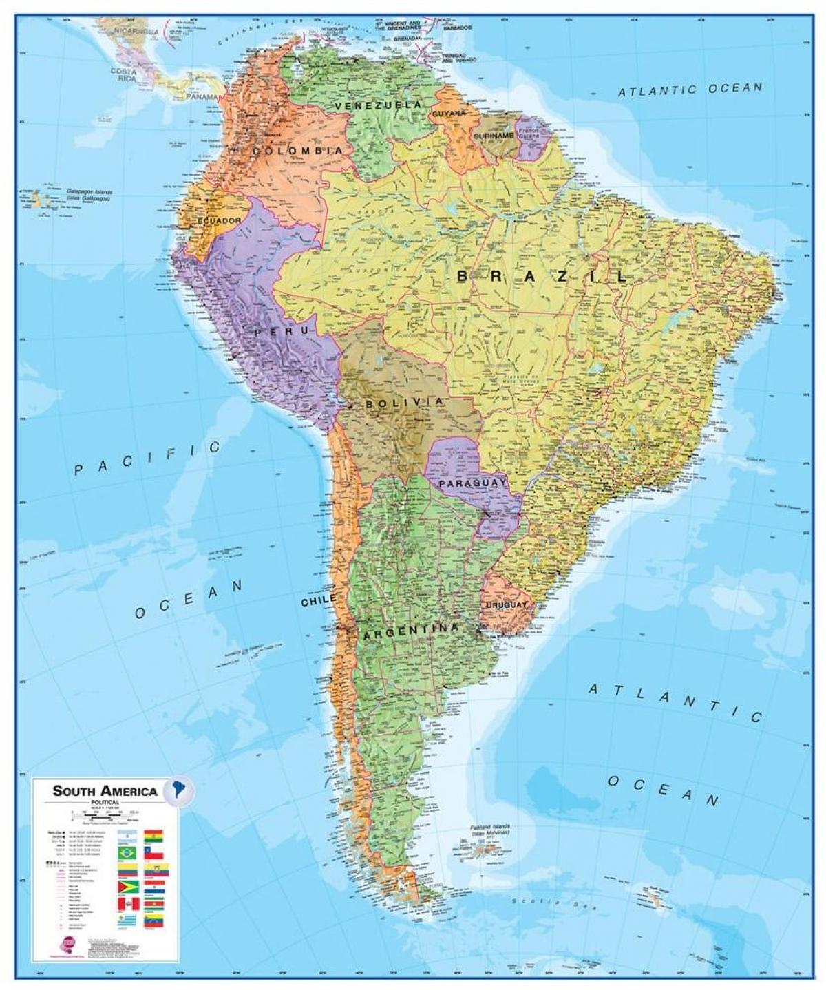 mapa de Perú, sur américa