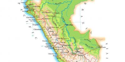 Mapa físico mapa de Perú