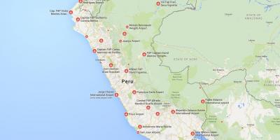 Aeropuertos en Perú mapa