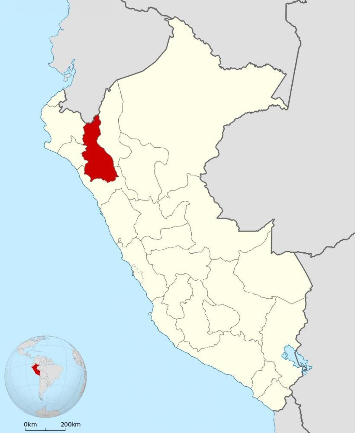 mapa de cajamarca Perú