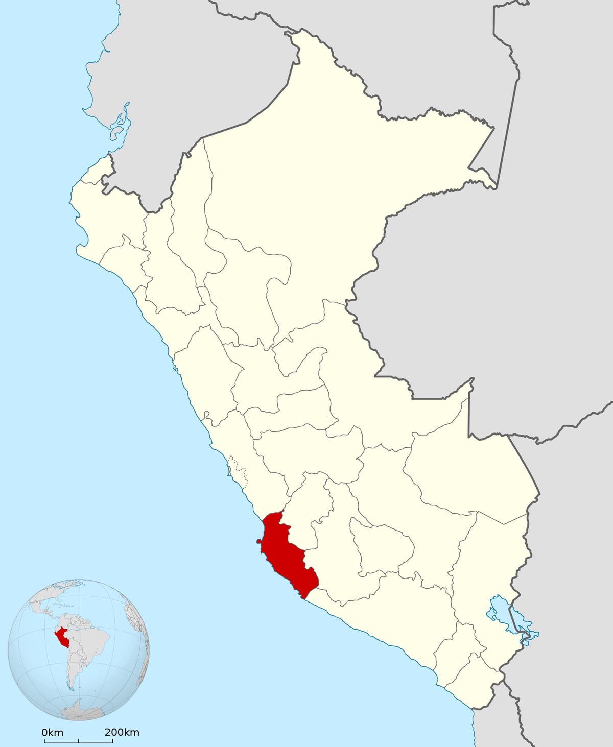 mapa de ica Perú