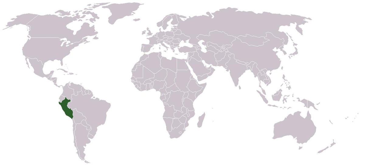 mapa de Perú mundial