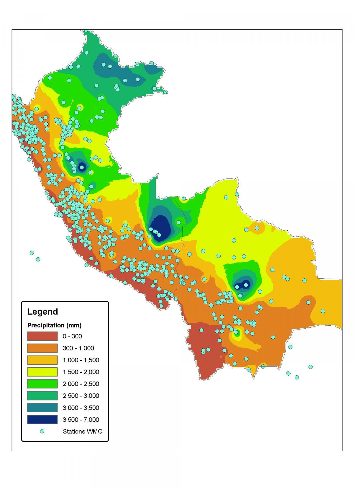 mapa de Perú climático