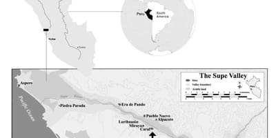 Mapa de caral en Perú