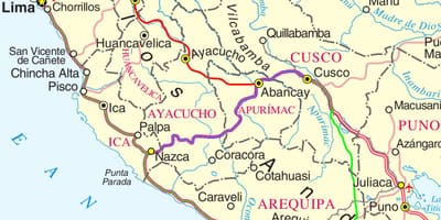 Mapa de cusco, Perú