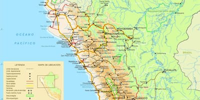 Mapa del norte de Perú
