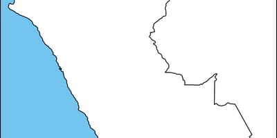 Mapa de mapa en blanco del Peru