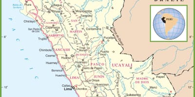 Mapa de mapa político del Perú
