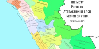 Mapa de Perú atracciones turísticas