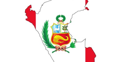 Mapa del Perú la bandera