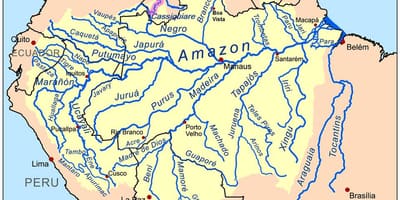 Los ríos en el Perú mapa